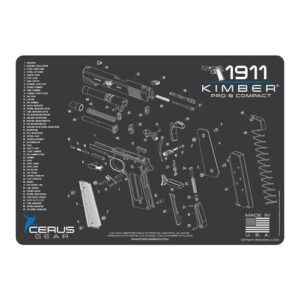 KIMBER COMPACT & PRO SCHEMATIC PROMAT - CHARCOAL GRAY/CERUS BLUE