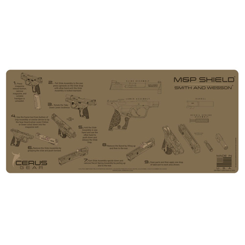 M&P SHIELD INSTRUCTIONAL PROMAT - COYOTE TAN