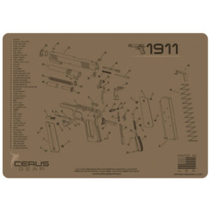 1911 SCHEMATIC HANDGUN PROMAT - COYOTE TAN
