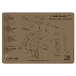M&P SHIELD SCHEMATIC PROMAT - COYOTE TAN