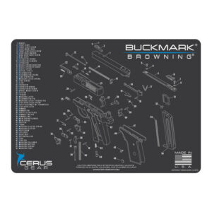BROWNING BUCKMARK SCHEMATIC PROMAT - CHARCOAL GRE