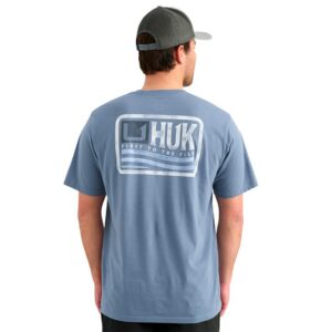 Huk Born Wave Short Sleeve Shirt Stormy Blue L