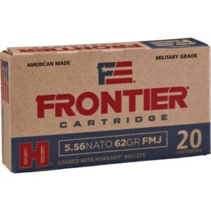 Hornady Frontier Rifle Ammunition 5.56X45 NATO 62 gr FMJ 3060 fps 150/ct (Oriented)