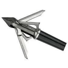 Muzzy Trocar 4-blade HBX Crossbow Hybrid Broadhead 1" X 1 5/8" Cut 100gr 3/ct
