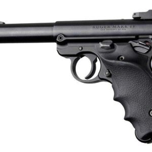 Hogue Ruger MKIV Rubber Grip with Finger Grooves and Right Hand Thumb Rest Black