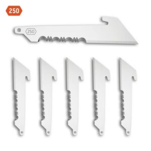 Outdoor Edge 2-1/2" Utility Blade Pack Half Serration Stainless 6/ct