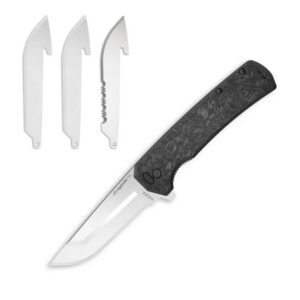 Outdoor Edge Razor VX5 Replaceable Blade Folding Knife 3" Drop Point Blade Black