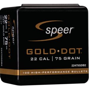Speer Gold Dot Component Rifle Bullets .224 cal .224" 75 gr GOLD DOT SP