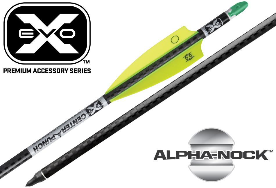 Ten Point EVO-X CenterPunch Carbon Arrows 20" with Molded ALPHA Nocks 6/pk