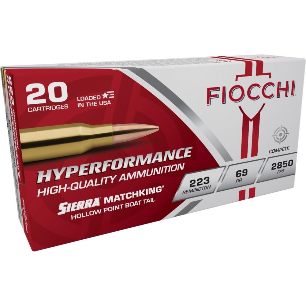 Fiocchi Hyperformance Match Rifle Ammunition .223 Rem 69 gr HPBT 2850 fps 20/ct