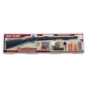 Traditions Deerhunter Flintlock Rifle .50 24" Blued Barrel Synthetic Stock with Redi-Pak