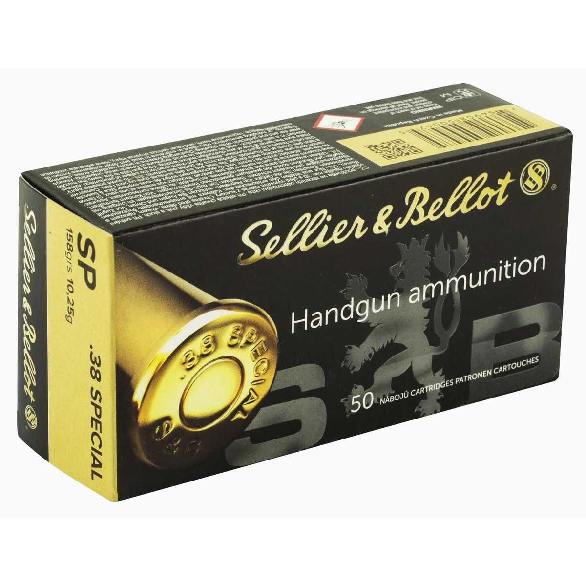 Sellier & Bellot Pistol & Revolver Ammo .38 Special 158 gr SP 50/ct
