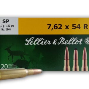 Sellier & Bellot Rifle Ammunition 7.62x54R 180 gr SP 2625 fps 20/ct
