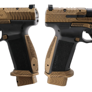 CANIK TTI COMBAT TOPO ENGRAVED BRONZE/BLK 9MM PISTOL 4.6" 2-18RD